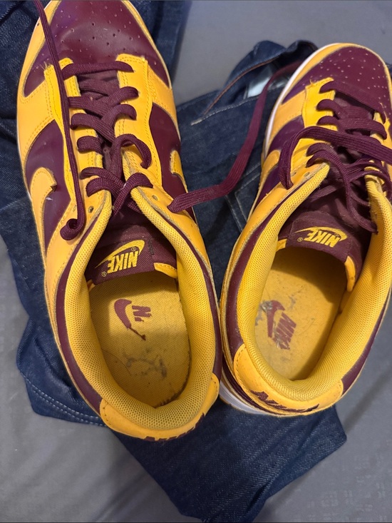 Nike Other - Nike Maroon & Gold Low-Top Sneakers